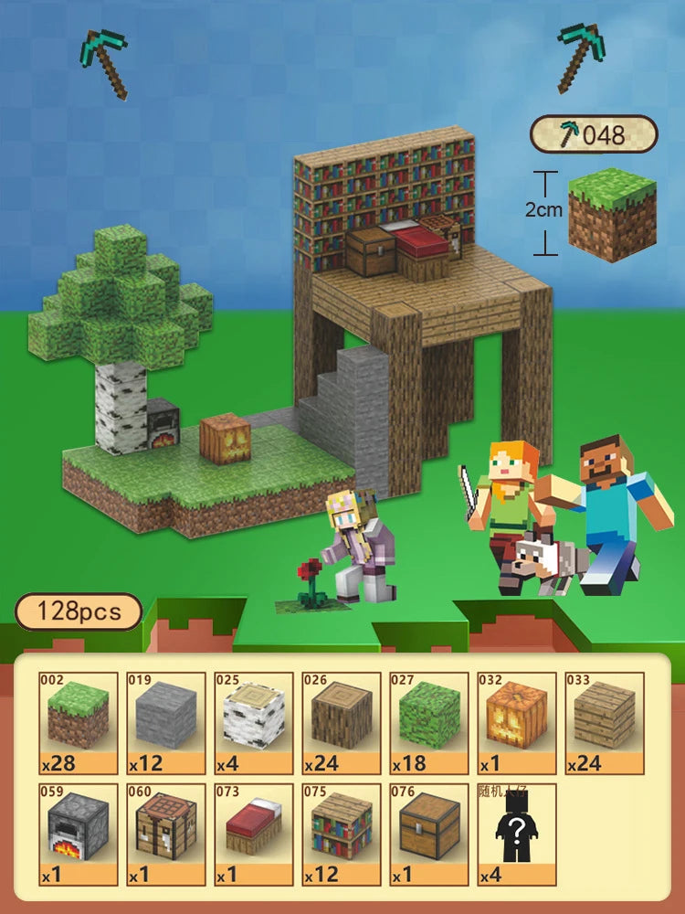 Coffret 192 Pièces – Blocs de Construction Magnétiques Mine Magnet World