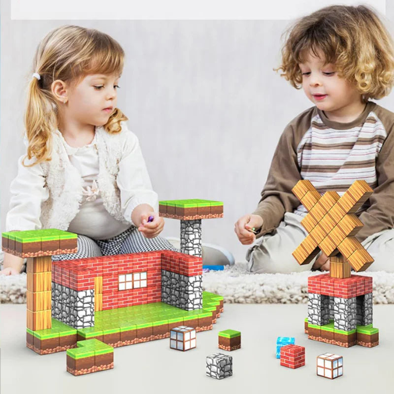 Blocs de Construction Magnétiques – 50 à 300 Pièces Mine Magnet World