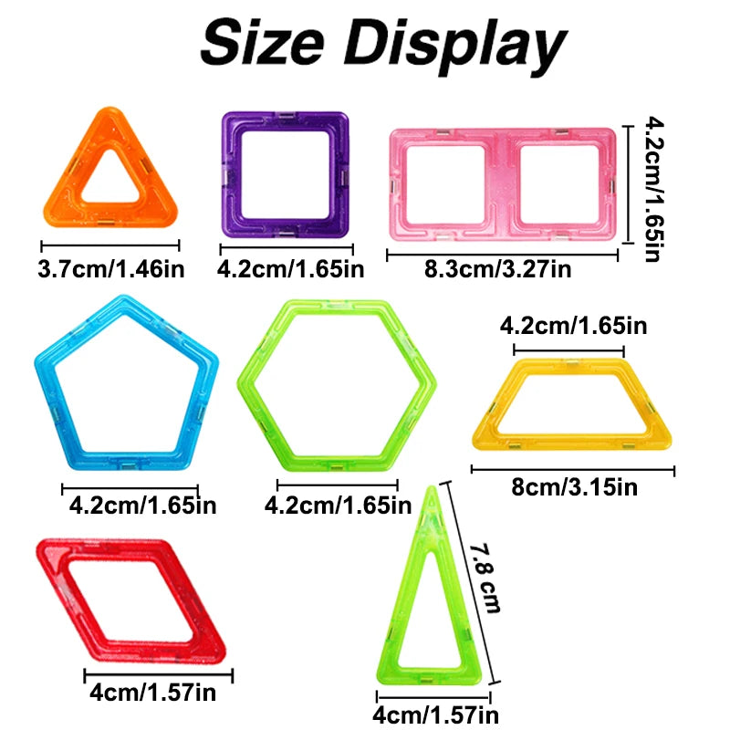 Blocs de Construction Magnétiques – Mini Format (64 à 184 pièces)