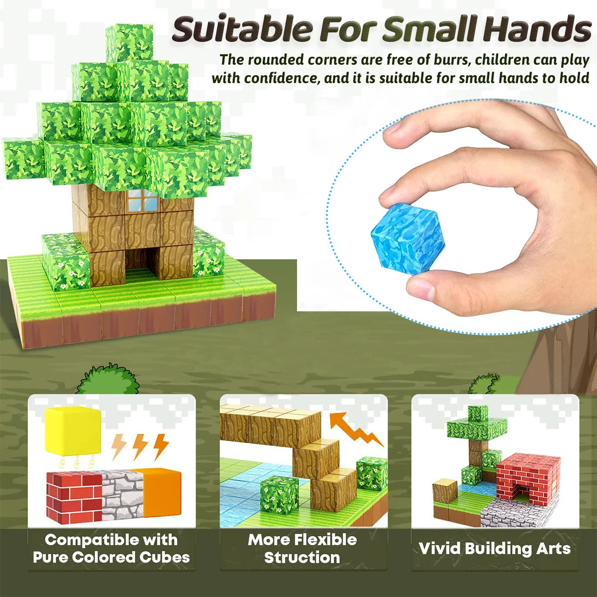 Blocs de Construction Magnétiques – Jeu STEM & Sensoriel Mine World
