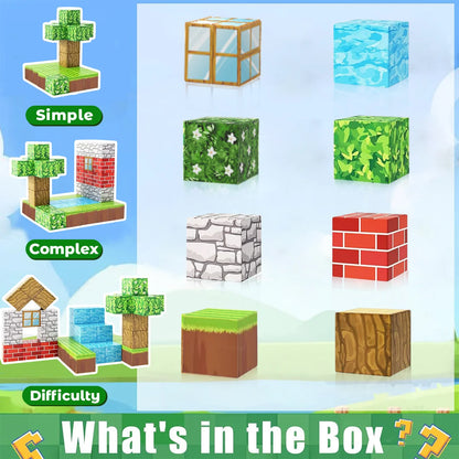 Blocs de Construction Magnétiques – Jeu STEM & Sensoriel Mine World