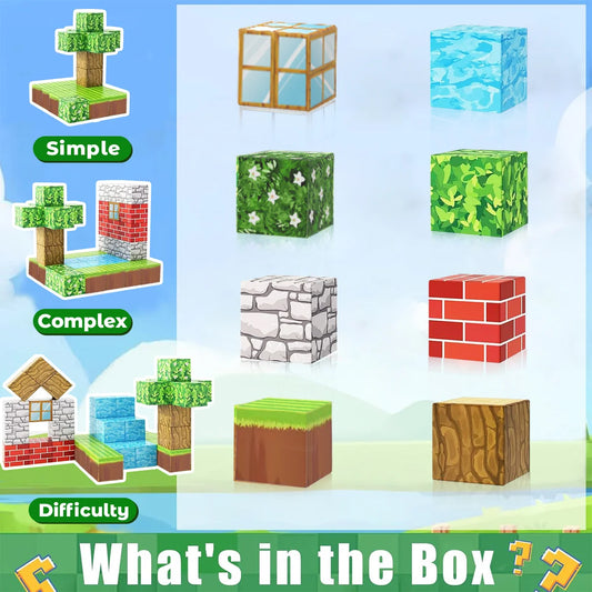 Blocs de Construction Magnétiques – Jeu STEM & Sensoriel Mine World