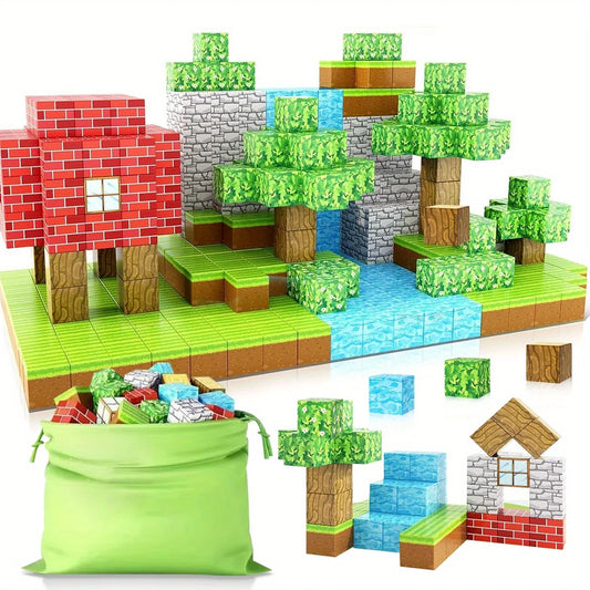 Blocs de Construction Magnétiques – Jeu STEM & Sensoriel Mine World
